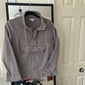 L.L. BEAN Women’s Gray Signature Vintage Pullover Kangaroo Pocket Sz X-Small